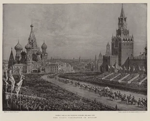 De kroning van de tsaar in Moskou